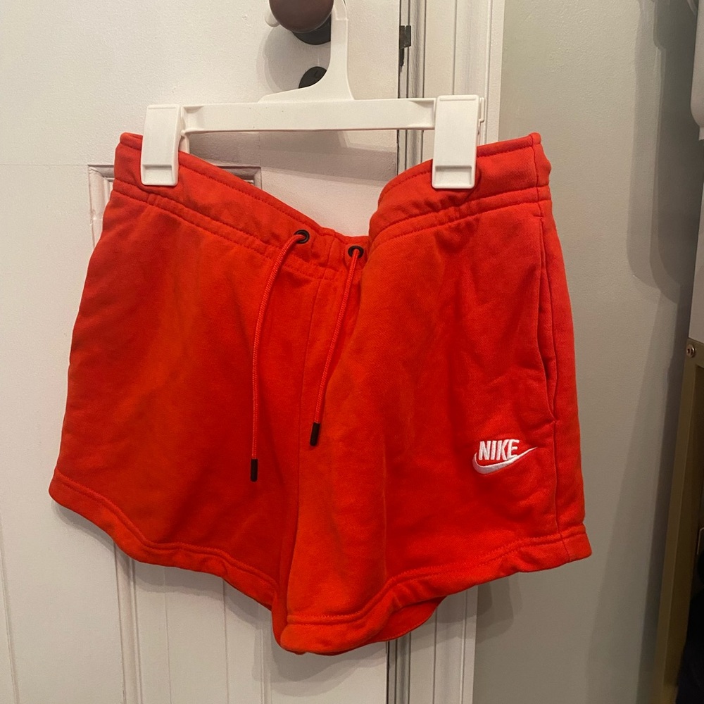 Red nike shorts size small